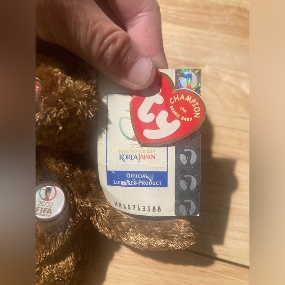 TY Champion beanie baby. From the 2002 FIFA World Cup. Brand new ! NWT - Picture 4 of 9